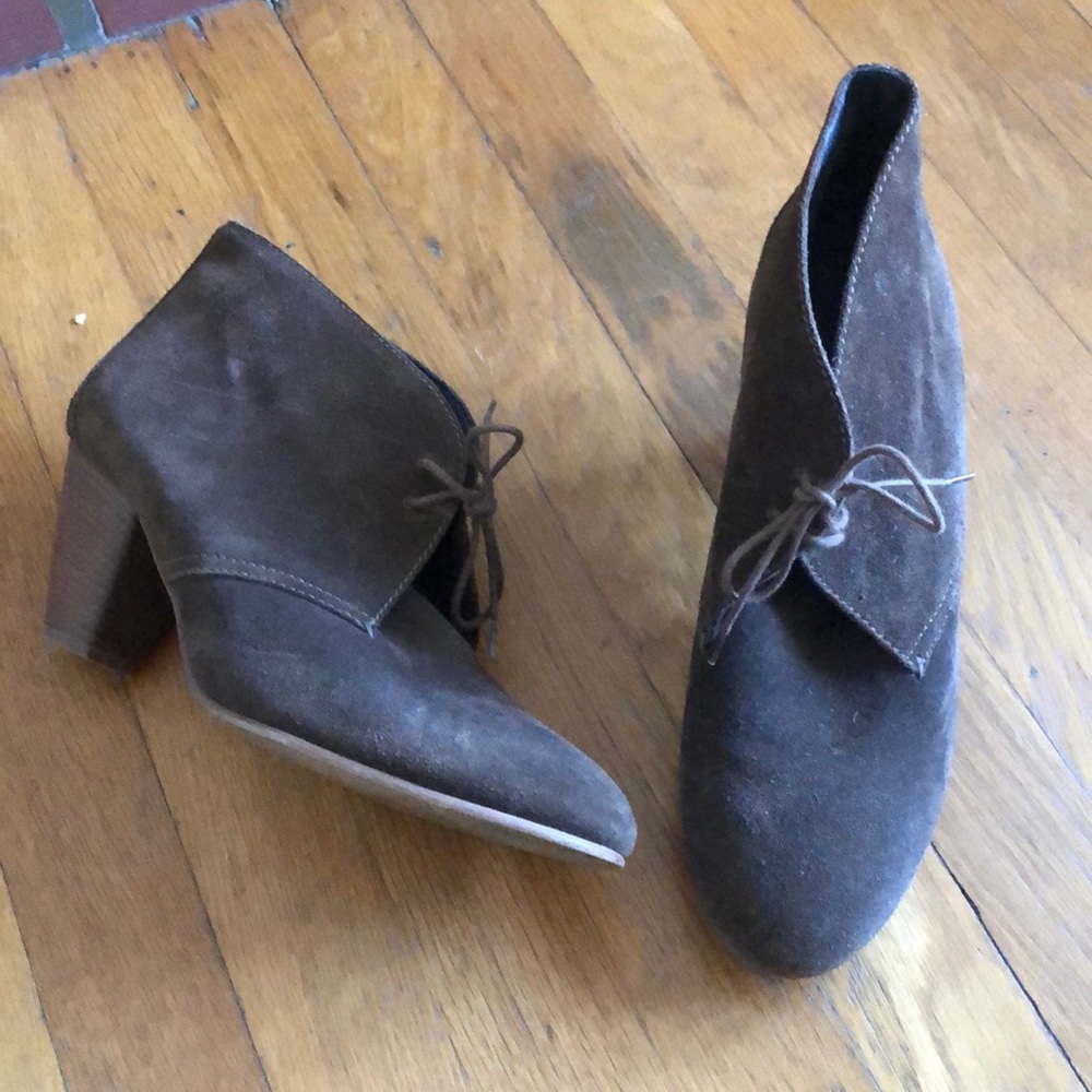 Madewell Brown Suede Heeled Booties